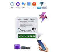 commutateur WiFi intelligent,disjoncteur,Module de relais RF433Mhz,contrôle bidirectionnel,application Smart Life,prise en charge à distance Alexa Google Home - Type RF433Mhz WiFi 20A