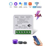 commutateur WiFi intelligent,disjoncteur,Module de relais RF433Mhz,contrôle bidirectionnel,application Smart Life,prise en charge à distance Alexa Google Home - Type RF433Mhz WiFi 16A