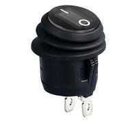 Commutateurs à bascule ronds polyvalents à 2 broches 2 positions avec protection contre l'eau pour les amateurs d'électronique et les fabricants - Utilisation sûre dans des conditions humides