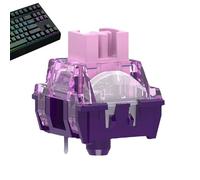 Commutateurs à clé pour clavier, Commutateurs de clavier crémeux - Commutateurs de clavier tactile violet,Commutateurs à clé pour clavier mécanique bricolage, pression légère pour femmes et