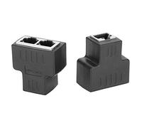 Commutateurs, Adaptateur de Câble Ethernet 2 Pièces 1 Entrée 2 Sorties RJ45 Interface Femelle Connecteur LAN Câble Répartiteur D'extension pour Fil Internet