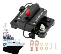 Commutateurs de disjoncteur, disjoncteur avec bouton de réinitialisation - Réinitialisation manuelle 12V-48V DC pour la protection du système audio automobile | Protecteur de surcharge de courant auto