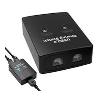 Commutateurs de partage USB Partager Box Hub - 2 ports USB Sharer, commutateurs KVM pour imprimante et souris | Hub USB pratique pour imprimante et échange de souris, équipement USB pratique pour