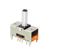 Commutateurs industriels 10PCS ON/ON/ON 2P3T 8PIN Micro interrupteur à glissière double pôle 50mA 3 positions interrupteurs en métal avec interrupteurs à actionneur en aluminium de 15mm interrupteur i