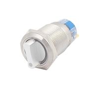 Commutateurs industriels UL 19 mm, filetage de montage de 0,75 pouces, étanche, 2 positions SPDT 1NO 1NC, verrouillage en acier inoxydable, sélecteurs métalliques Selector Switch interrupteur industri