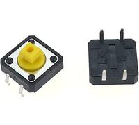 Commutateurs Micro-commutateurs 500pcs Commutateurs tactiles PCB 4 broches Jaune Carré SMD Mini bouton-poussoir Commutateur tactile 12 * 12 * 7,3 mm Micro-commutateur 4 broches interrupteur industriel