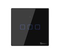 Commutateurs muraux SONOFF TX T3EU3C noir - Smart Home, IO Broker, Alexa, Tas...