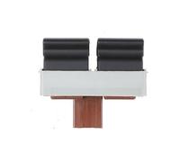 Commutateurs Pour Polo 2001-2010 Pour Seat Pour Ibiza 2002-2009 Lève-vitre Électrique Double Bouton De Commutation Contrôle Principal(marron)