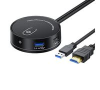 Commutation de contrôle d'alimentation de bureau externe avec USB facile d'accès et options audio de 3,5 mm