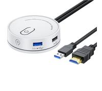 Commutation de contrôle d'alimentation externe de bureau avec accès facile aux options USB et audio de 3,5 mm