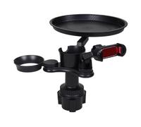 Commute Gear Tray - Automotive Cup Organizer for Road Trips | Adjustable Table with Multi Level Support, Compact Storage Expander & Stable Holder for Food, Phone and Daily Driving 2.52x3.62in