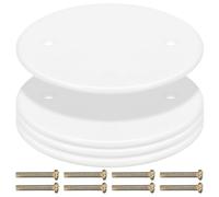 COMNESTBI Plaque cache-trou de plafond ronde en plastique PP blanc, lot de 4, pour boîtes électriques, usage intérieur dans maisons et décoration murale