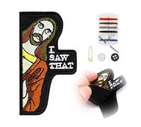 COMNICO I Saw That Patch, 1 pièce - Patch tactique militaire - Tissu brodé amusant - Fermeture - Avec kit de couture pour sacs à dos, vêtements, chapeaux