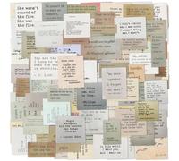 COMNICO Lot de 120 autocollants vintage non répétitifs avec citation de motivation - Mots célèbres inspirants - Style machine à écrire - Fournitures de scrapbooking pour planificateur, bullet journal
