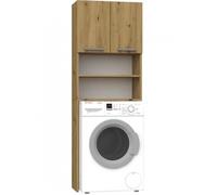 COMO - Armoire de salle de bains lave-linge 183x64x30cm - Meuble pour machine à laver - Rangement buanderie/salle de bain