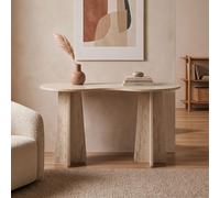 CALICOSY - Bureau avec plateau de forme organique L120 cm COMO - Travertin