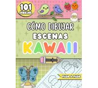 Cómo Dibujar 101 Escenas Kawaii: Dibujos Fáciles para Aprender a Dibujar Cosas Super Monas Paso a Paso y con Cuadrícula