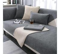 COMOCE Housse de canapé Amusante en Tissu Chenille pour Protection de Meubles,antidérapante et luxueusement Douce pour Protège canapé Chien et Chat,Grau-45 * 45pillowcase