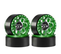COMODO 1.9 inch Beadlock Deep Dish Aluminum Wheel Rim pour 1/10 Scale RC Crawler - Rouge, 67g, Set de 4(Light Green)