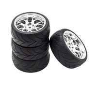 COMODO 1.9 inch Rubber RC Racing Tires avec Rims à Roues pour 1/10 Cars d'échelle, 12mm Hex, Compatible avec I 9068 All 94123 94122 94103 D4 D3 Modèles