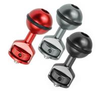COMODO 1 inch Ball Head Mount avec M5/1/4 Screw Adapter pour Drone Camera Replacement Compatible avec des caméras d'action(Colour: Upgrade Red 1 4)