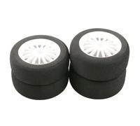 COMODO 12mm Hex RC Car Wheels and Tires 1/10 Scale, 4-Pack Replacement Set pour Les modèles Off-Road Buggy(Color: White)