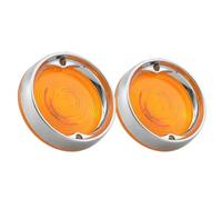 COMODO 3 1 1 4 pouces à moto Turn Len avec couverture de trim(Amber)