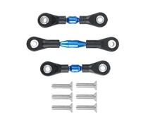 COMODO 3Pcs Red Metal Steering Tie Rod Link Set pour 1/10 Scale RC Compatible avec Les modèles TT-01(Blue)