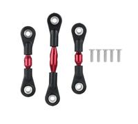 COMODO 3Pcs Red Metal Steering Tie Rod Link Set pour 1/10 Scale RC Compatible avec Les modèles TT-01(Red)