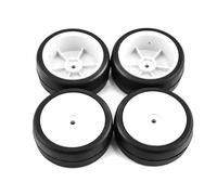 COMODO 4 PCS 1/10 Scale on-Road RC Hot Melt Tires avec Liners - 20/24/28/32/35/40X Hardness, Compatible avec 1/10 Electric on-Road RC Cars