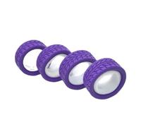 COMODO 4Pcs 65mm 1/10 Scale RC on-Road Drift Rubber pneus pré-Monter sur Roues Compatible avec Divers véhicules de Route RC Drif(Purple)