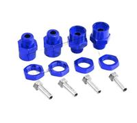 COMODO 4PCS Aluminum 12mm à 17mm Wheel Hex Hub Adapters Compatible avec 1/10 Scale RC Cars et 1/8 pneus(4pcs Blue)