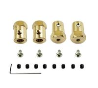 COMODO 4PCS Brass Hex Hub Adapters Compatible avec C14 C24 C34 C44 B14 B24 B16 B36 et MN D91 96 99s 1/16 1/12 Scale RC Cars