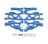 COMODO 6pcs Metal Suspension Arm Set Front & Rear pour 1/7 1/8 Scale RC Cars Compatible avec Infraction Limitless 6S Modèles(Blue)