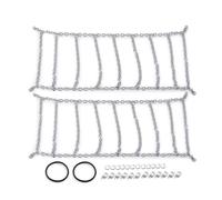 COMODO Chaînes de Neige en métal 2PCS Anti-Skid pour Les pneus OD 105/114/120/130mm Compatible avec 1/10 RC Crawler comme TRX6(for 114mm Tires)