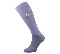 COMODO - Chaussettes Equitation pour Femme | Microfibre et Fines pour L'Eté | Chaussettes Hautes Longues (Gris Clair, 36-39)