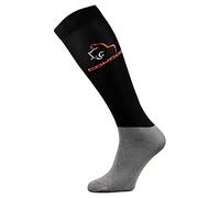 COMODO - Chaussettes Equitation pour Femme | Microfibre et Fines pour L'Eté | Chaussettes Hautes Longues (Noir, 39-42)