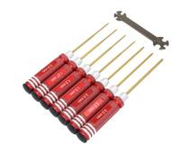 COMODO Hex Screwdriver Tool Set pour Drone Aircraft Model Repair Compatible avec RC Helicopter UAV Maintenance(175MM Red)