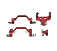 COMODO Metal Front & Rear Pull Rod Seat Steering Gear Fixed Mount pour 1/16 Scale C64 RC Car - Rouge/Argent(Red)