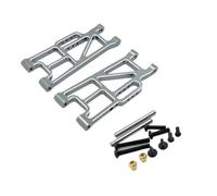 COMODO Metal Front Rear Suspension Arm Swing Arm pour 1/10 RC Car Upgrade Parts de Remplacement Aluminum CNC Machined Compatible avec Les véhicules d'échelle 1/10.(Rear Grey)