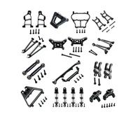 COMODO Metal Rear Suspension Shock Absorber Swing Arm avec Coupe pour 1/14 Scale RC Car Compatible avec Modèle 14211(Black)