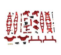 COMODO Metal Steering Cup Suspension Arm Shock Tower Link Body Post Kit Compatible avec KYAMRC G161G162G 169 1/16 RC Car(Red)