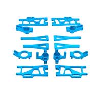 COMODO Metal Steering Cup & Swing Arm Upgrade Set pour 1/10 RC C-Seat Chassis - 7-Piece Replacement Suspension Parts Compatible avec 104009 12401 1240.2 1230.(Blue)