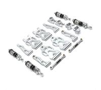 COMODO Metal Swing Arm and Steering Cup Set pour 1/16 RC Car - Replacement des pièces de Conduite de Suspension améliorée(Silver)