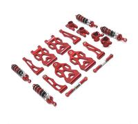 COMODO Metal Swing Arm and Steering Cup Set pour 1/16 RC Car - Replacement des pièces de Conduite de Suspension améliorée(Red)