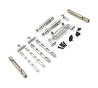 COMODO Métal Upgrade Pull Rod Shock Absorber Set pour 1/10 RC Crawler Compatible avec MN1MN12Mn168 Mn82 LC79M N78(Silver)
