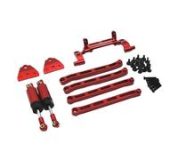 COMODO RC Car Metal Suspension Pull Rod & Hydraulic Shock Absorber Set pour 1/12 Scale Crawler Replacement Parts(Red)
