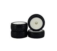 COMODO RC Car Wheels and Tires Set pour 1/12 1/14 1/16 Modèles d’échelle - Compatible avec 16207 16208 16209 16210 pièces de Remplacement(White)