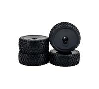 COMODO RC Car Wheels and Tires Set pour 1/12 1/14 1/16 Modèles d’échelle - Compatible avec 16207 16208 16209 16210 pièces de Remplacement(Black)