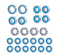 COMODO RC Crawler Ball Bearing Kit 1/10 Scale 24PCS Blue Sealed Steel Bearings Compatible avec Currie F9 Front & Rear Axle